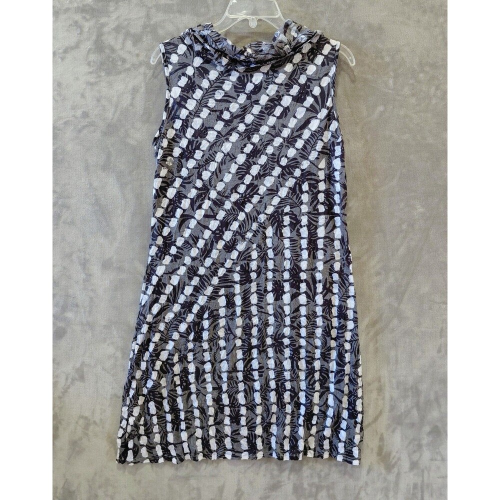 Shana Burnout Cowl Neck Sleeveless Dress Women's Small Pockets Geometric Artsy - Picture 4 of 9